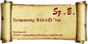 Szepessy Bibiána névjegykártya